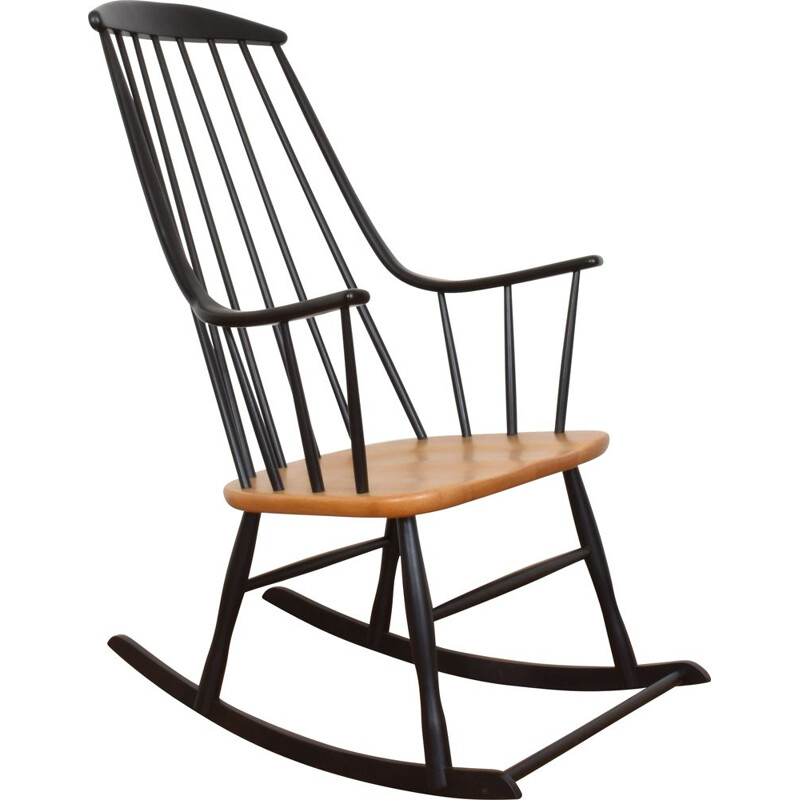 Rocking Chair suédois vintage par Lena Larsson pour Nesto, 1960