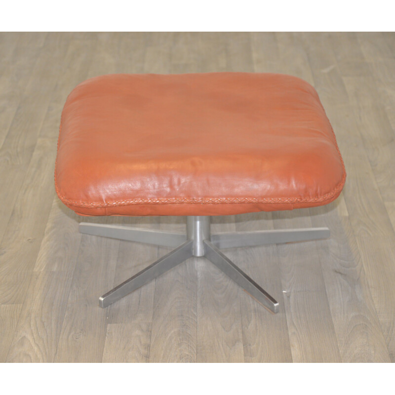 De Sede "S 231" armchair and his ottoman in leather - 1960s