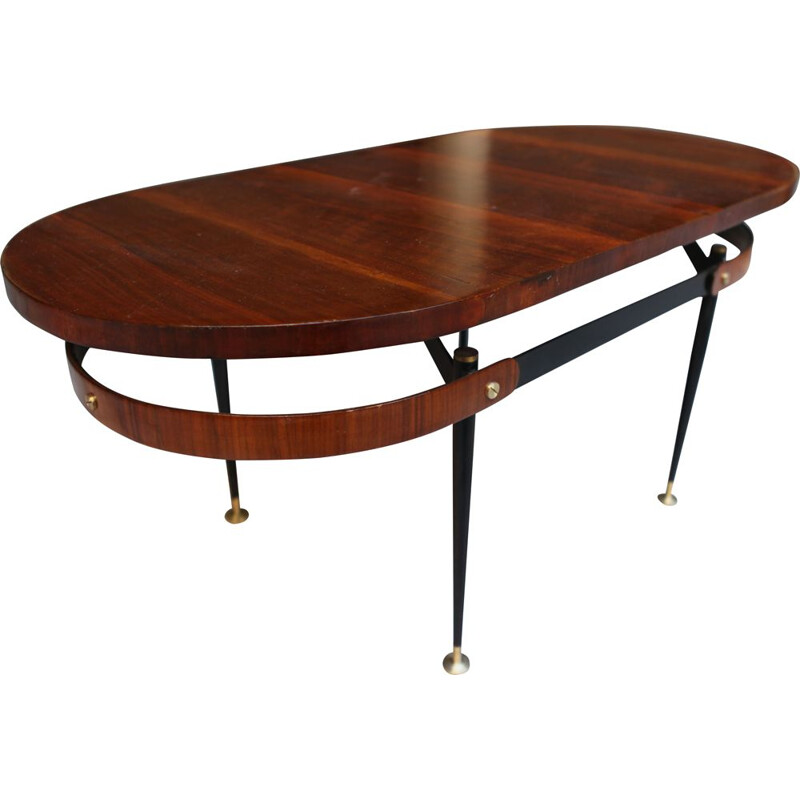 Vintage coffee table Mahogany oval