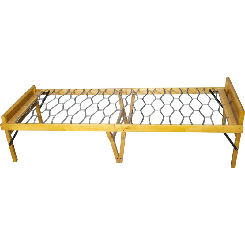 Danish vintage daybed in ash foldable fold-out Sweden 1960s