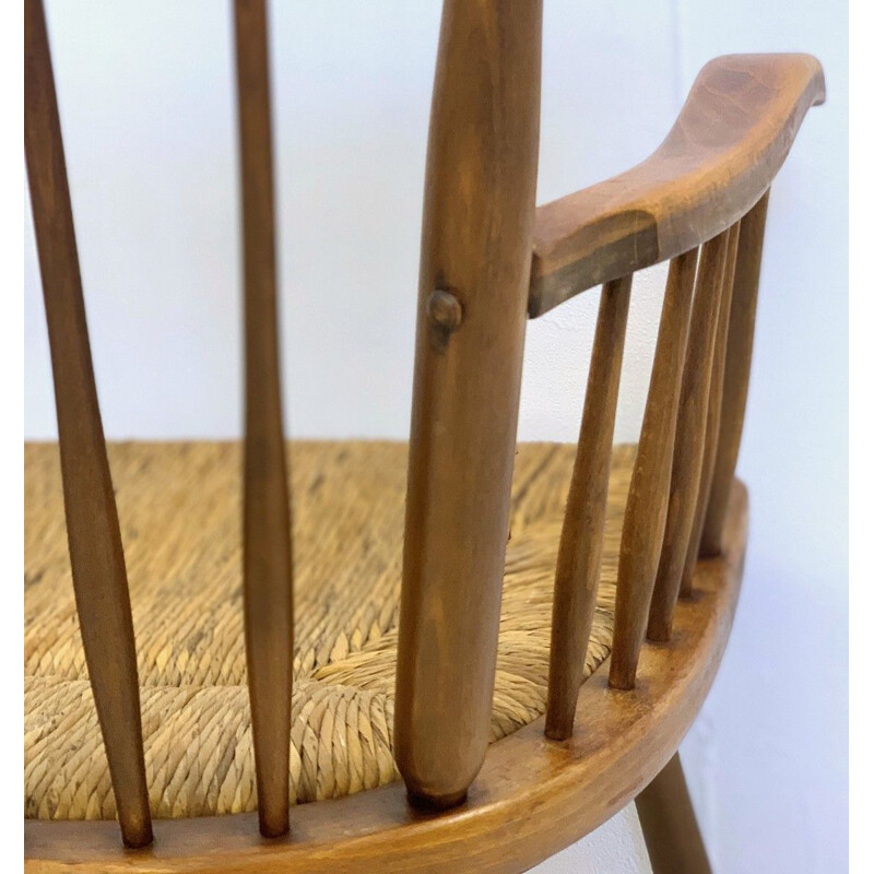 Paire de fauteuils vintage Ash And Rush Seats par Arno Lambrecht pour WK Mobel 1950s