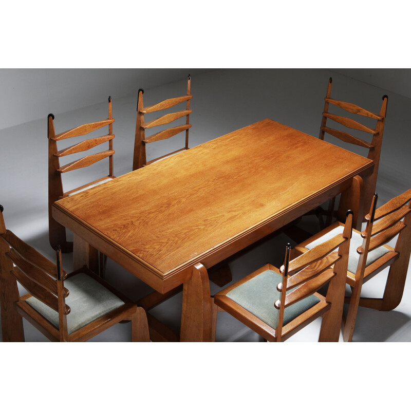 Vintage oak dining room set by Kramer and Hildo Krop by Martinus Granpré Molière, Netherlands 1930