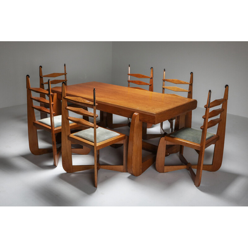 Vintage oak dining room set by Kramer and Hildo Krop by Martinus Granpré Molière, Netherlands 1930