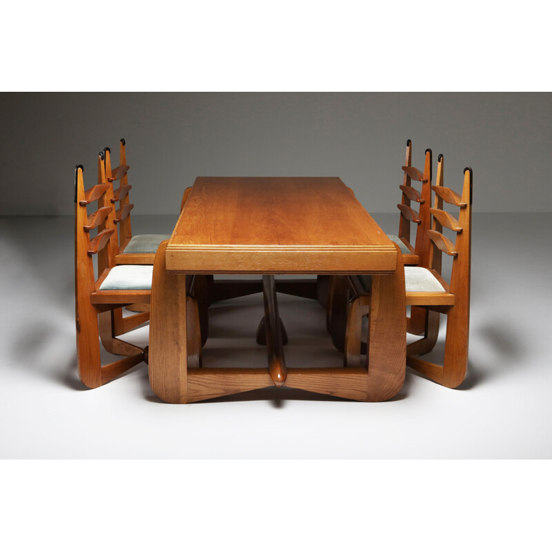 Vintage oak dining room set by Kramer and Hildo Krop by Martinus Granpré Molière, Netherlands 1930