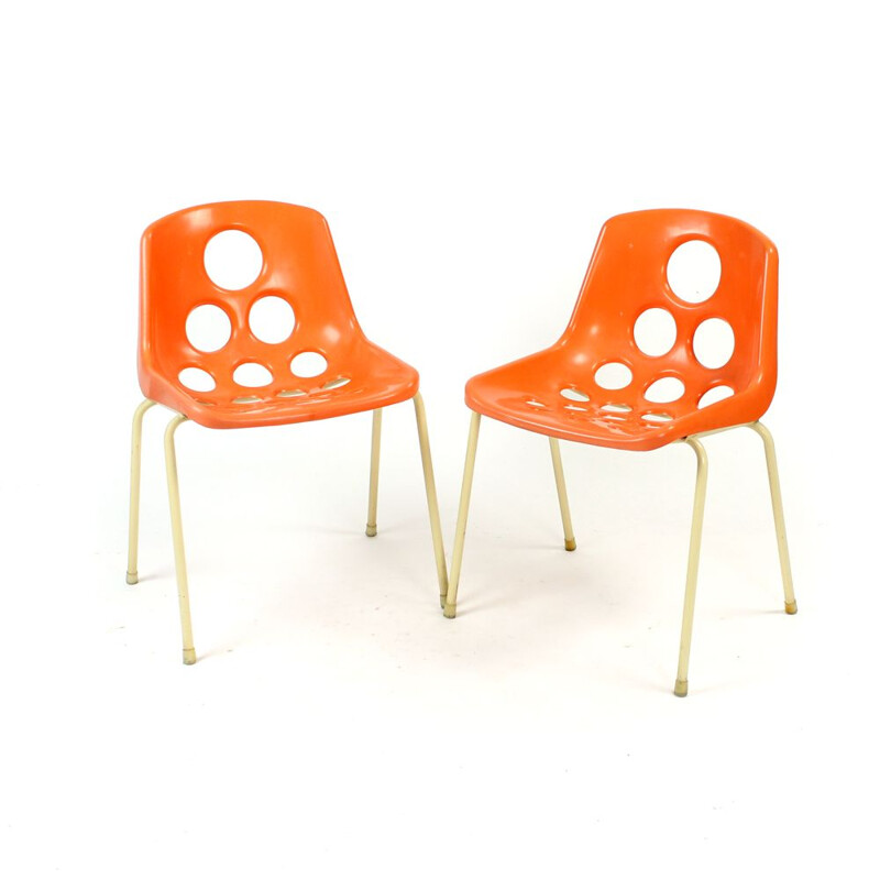 Pair of 2 Midcentury Chairs By M. Paris For Sicopal 1972s