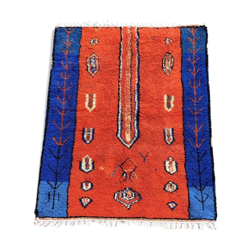 Vintage Beni Ouarain Berber Carpet