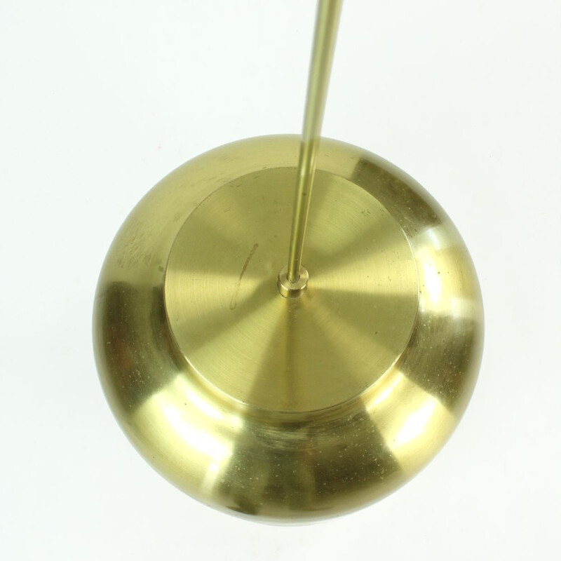 Vintage Tall Ceiling Light In Brass Czechoslovakia 1960s