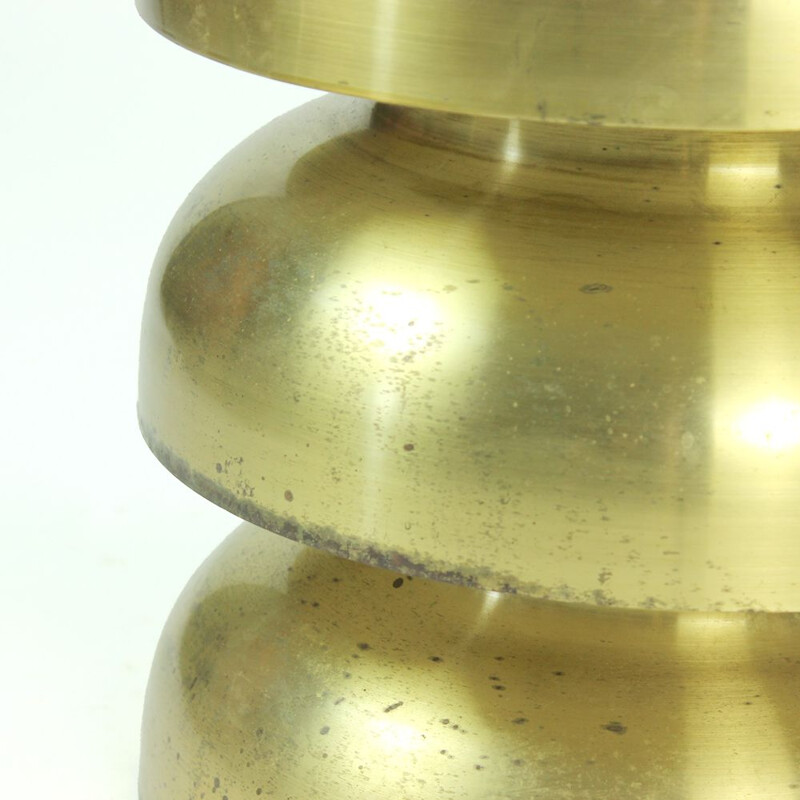 Vintage Tall Ceiling Light In Brass Czechoslovakia 1960s