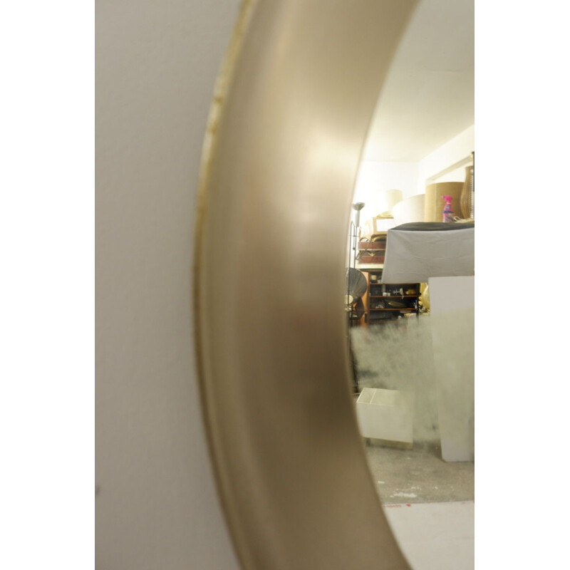 Vintage Round Chrome Brushed Vintage Mirror