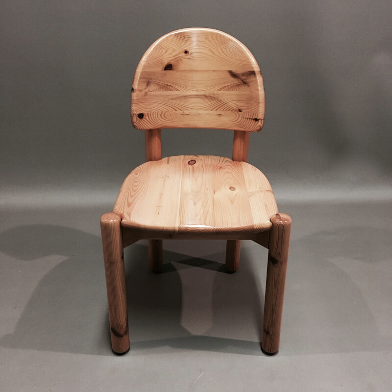 Vintage solid wood chair Rainer Daumiller