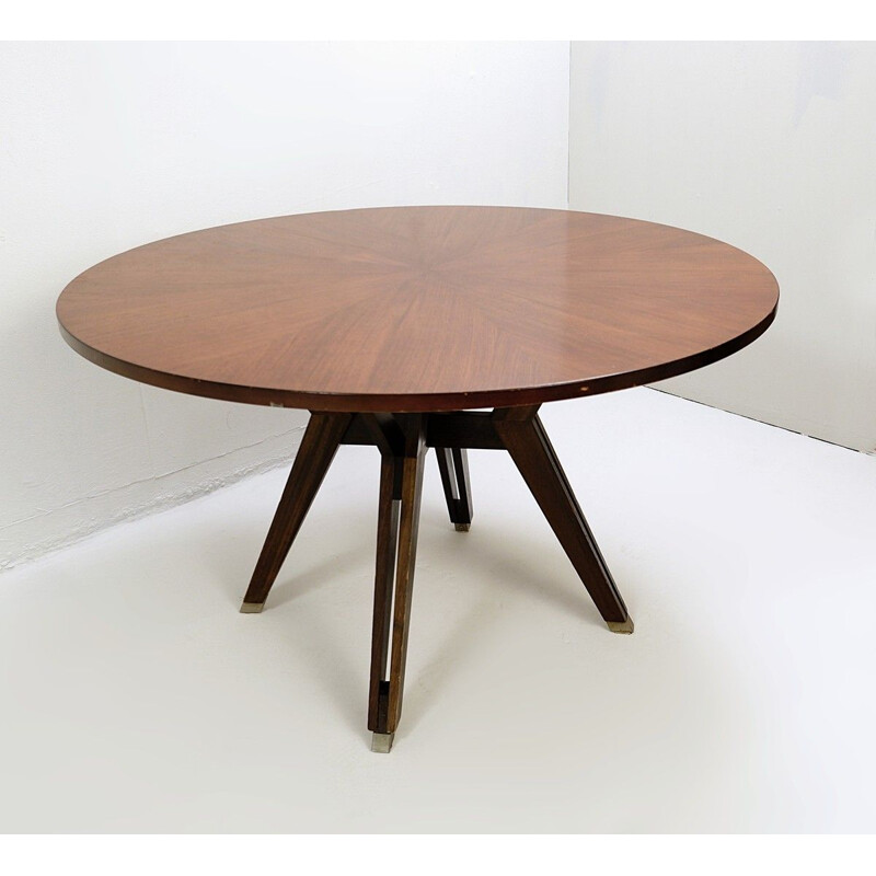 Vintage Round Table By Ico Parisi For M.I.M Roma Italy 1958s