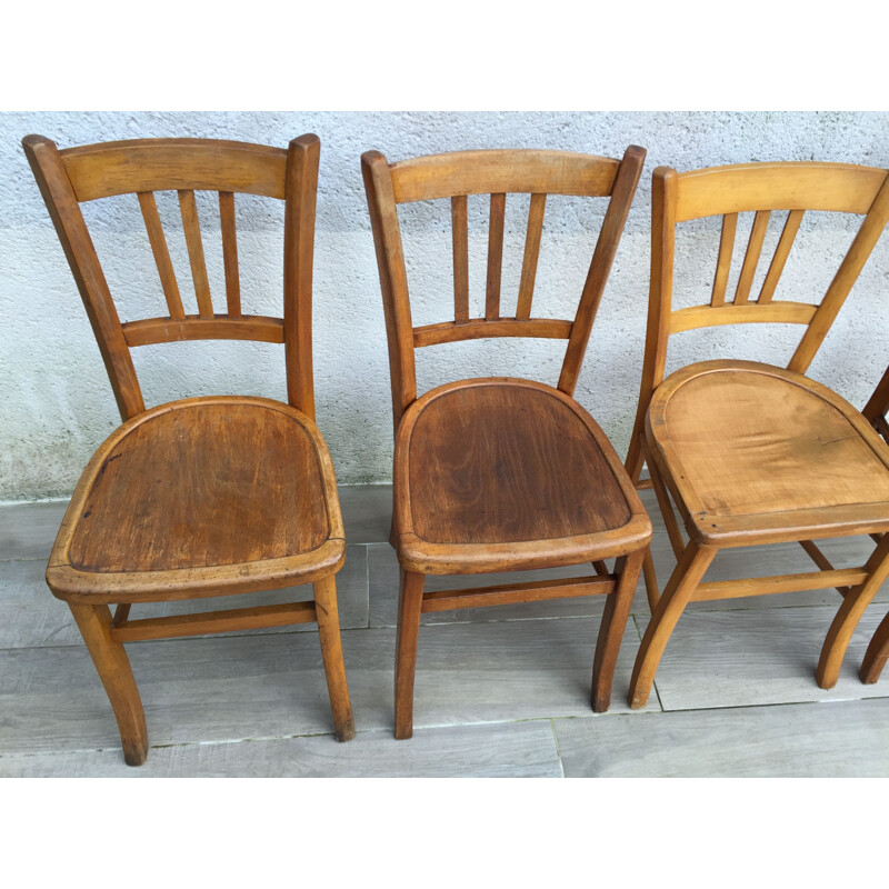 Set of 4 Vintage Chairs Bistrot Luterma 1930s