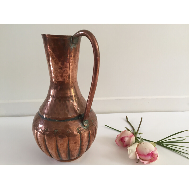 Vintage Large Copper Pitcher