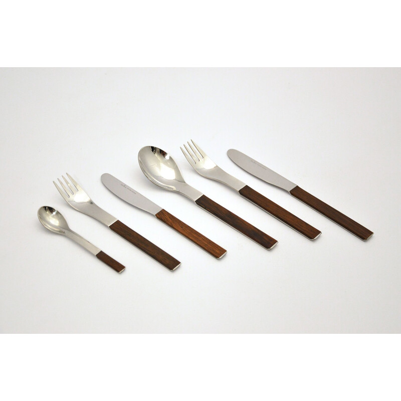 Rosewood Cutlery Set By Carl Auböck Iii For Rosenthal, 1967