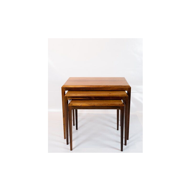 Vintage Nesting tables in rosewood  by Johannes Andersen and  by Silkeborg Furniture 1960s 
