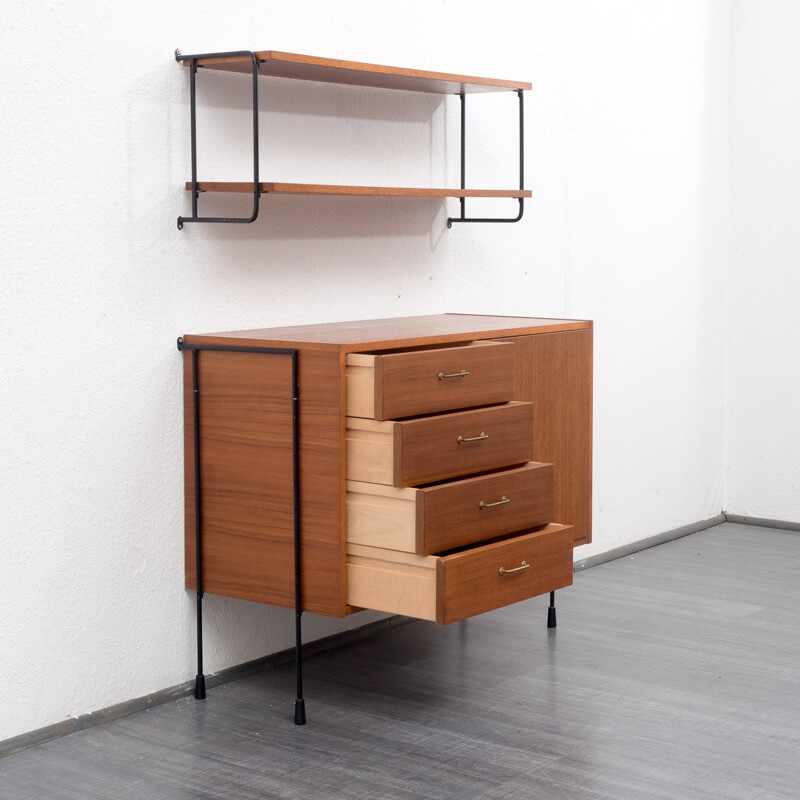 Set of "Omnia" chest of drawers and shelf, Ernst Dieter HILKER - 1960s