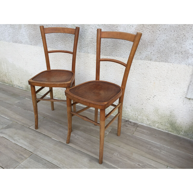 Pair of vintage bistro chairs, Art nouveau 1930