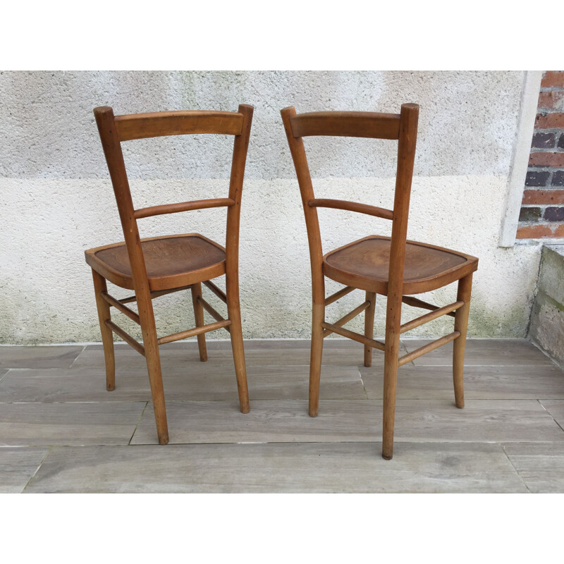 Pair of vintage bistro chairs, Art nouveau 1930