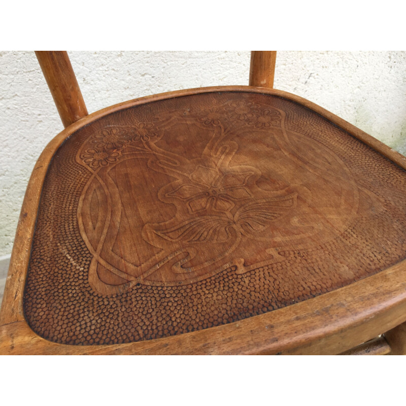 Pair of vintage bistro chairs, Art nouveau 1930