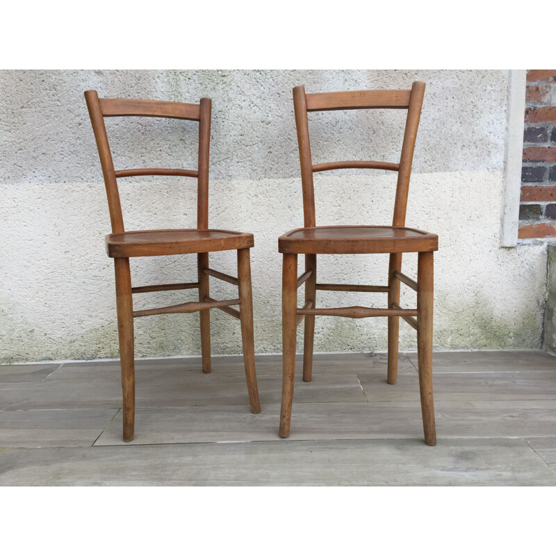 Pair of vintage bistro chairs, Art nouveau 1930