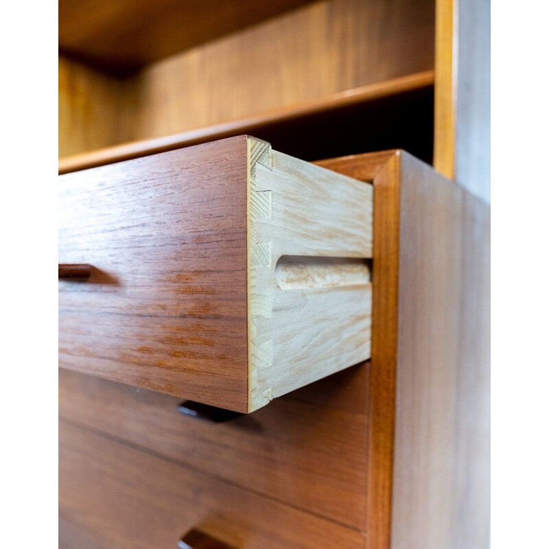 Vintage teak bookcase by Hans J. Wegner, 1960