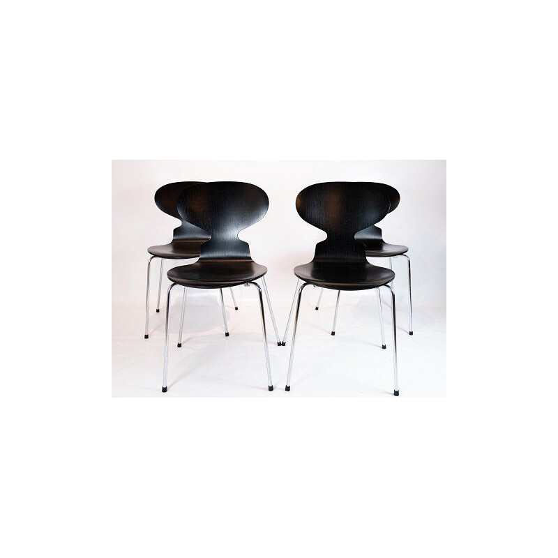 Lot of 4 vintage chairs model 3101 by Arne Jacobsen by Fritz Hansen 2006