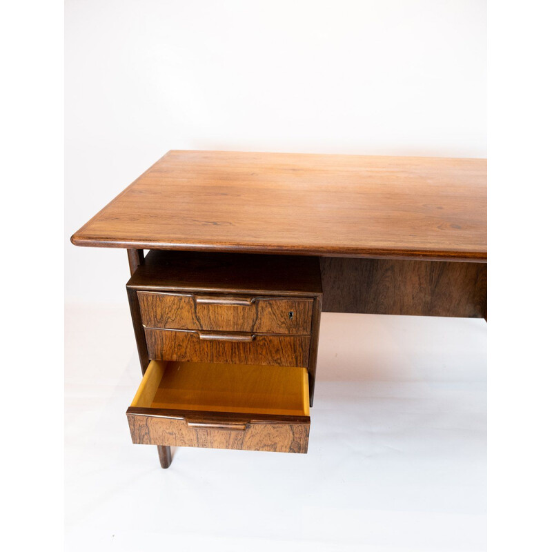 Vintage rosewood desk by Omann Junior 1960