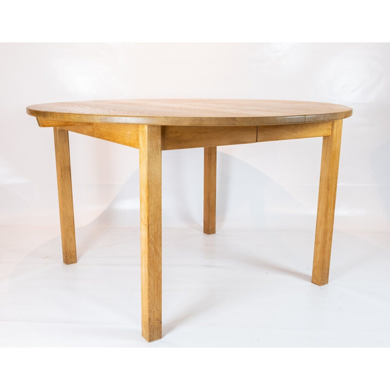 Vintage oak dining table with extensions by Kurt Østervig and KP Furniture