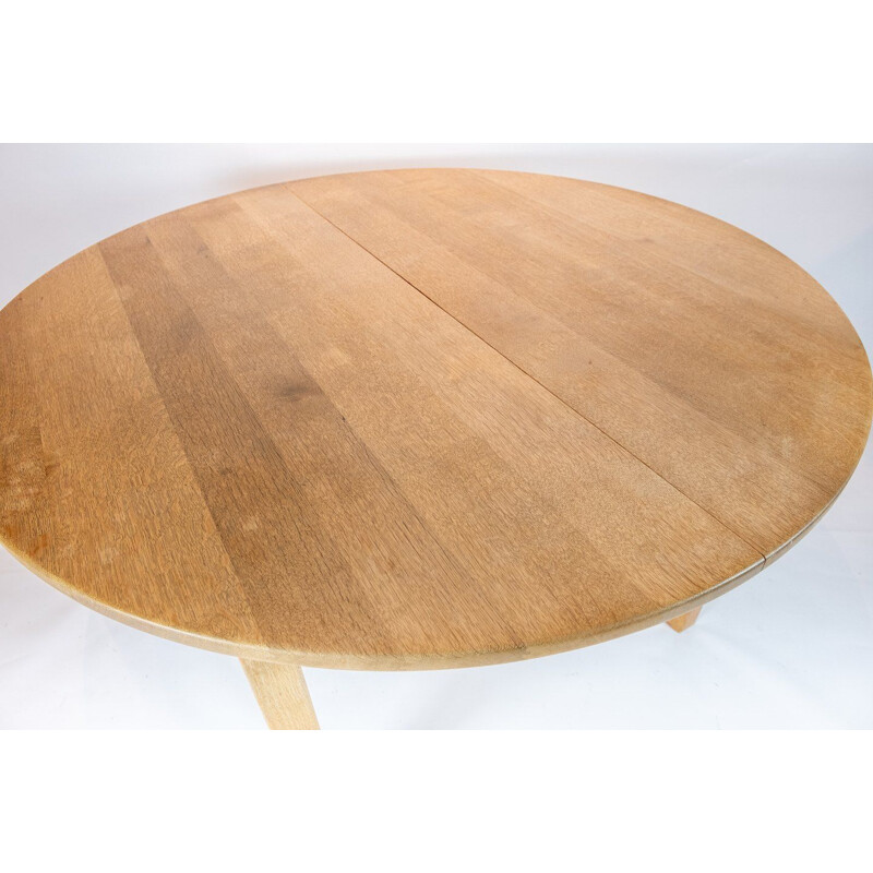 Vintage oak dining table with extensions by Kurt Østervig and KP Furniture