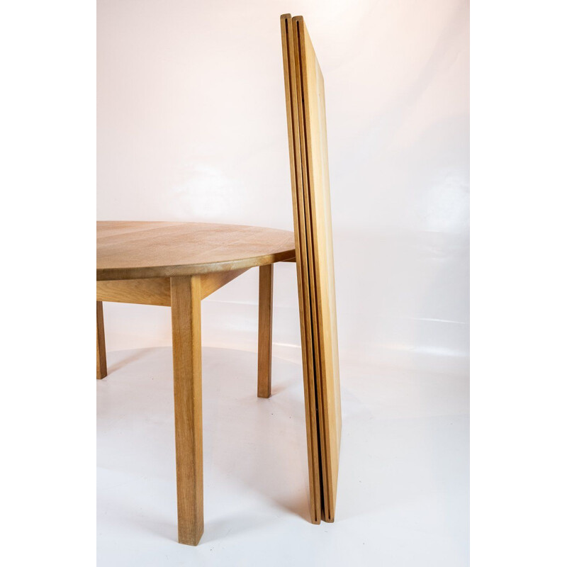Vintage oak dining table with extensions by Kurt Østervig and KP Furniture