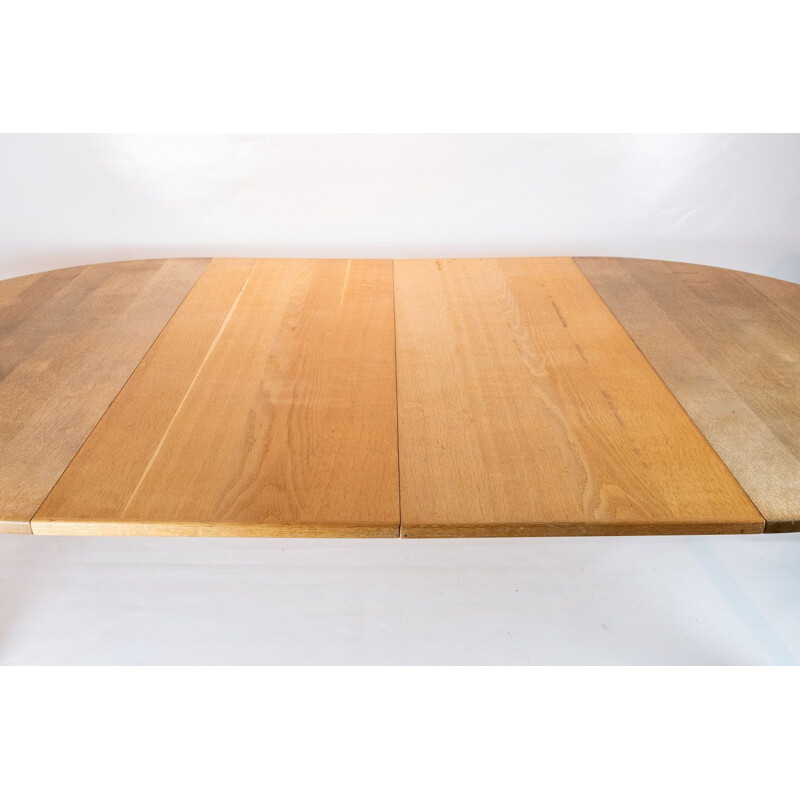 Vintage oak dining table with extensions by Kurt Østervig and KP Furniture