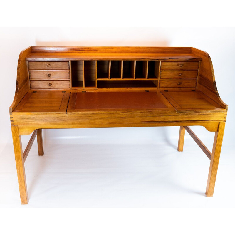 Vintage Oregon pine desk by Andreas Hansen and Hadsten Wood industry