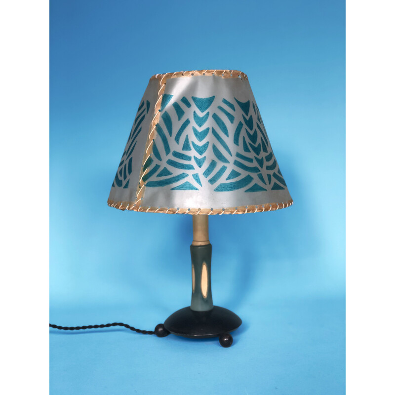 Vintage celluloid table lamp 1950's