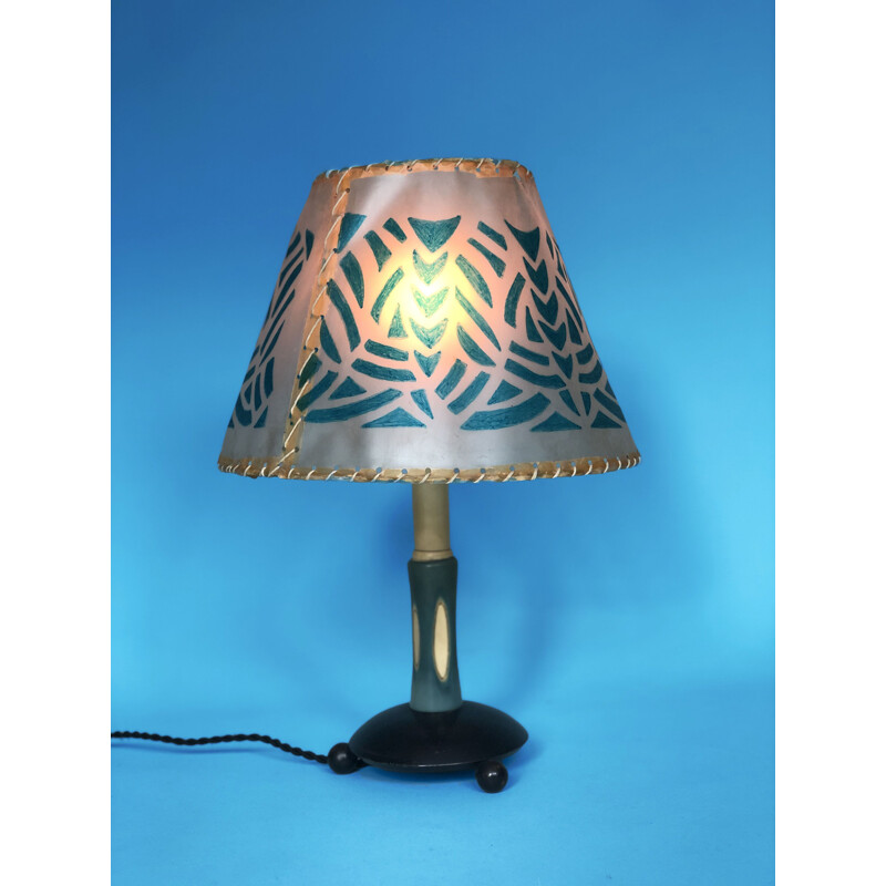 Vintage celluloid table lamp 1950's