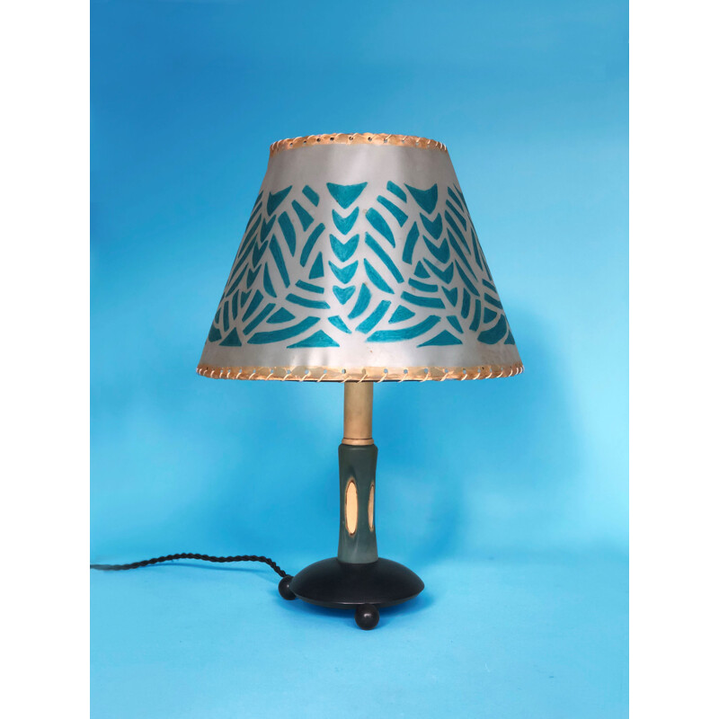 Vintage celluloid table lamp 1950's