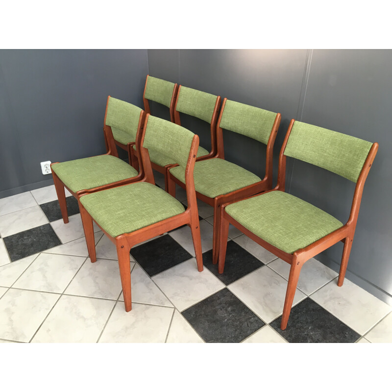 6 vintage IMHA teak chairs, 1960