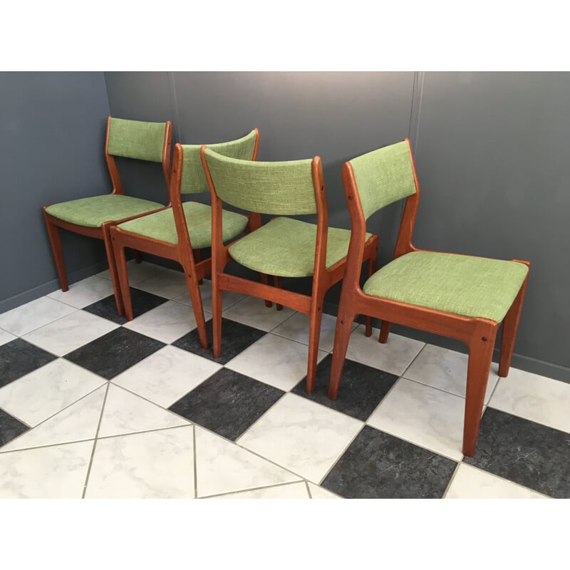6 vintage teakhouten stoelen van IMHA, 1960