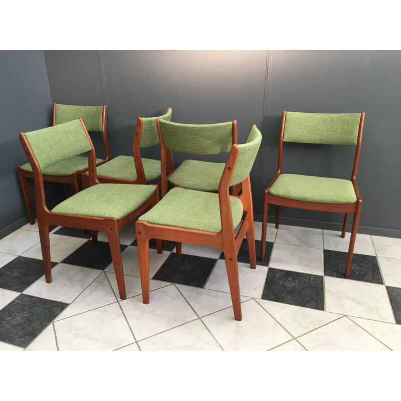 6 cadeiras de teca vintage da IMHA, 1960