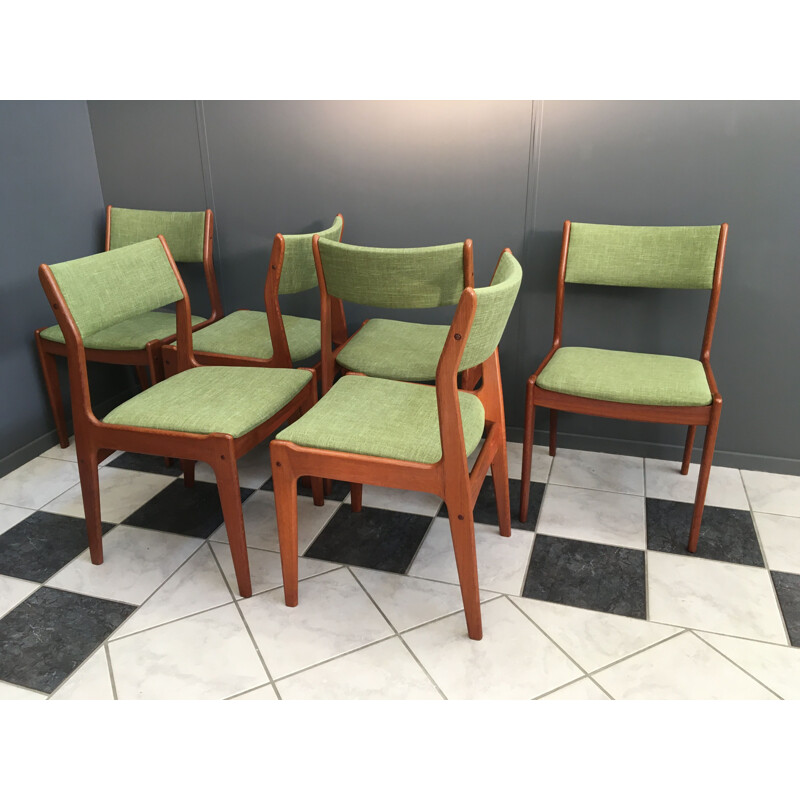 6 vintage IMHA teak chairs, 1960