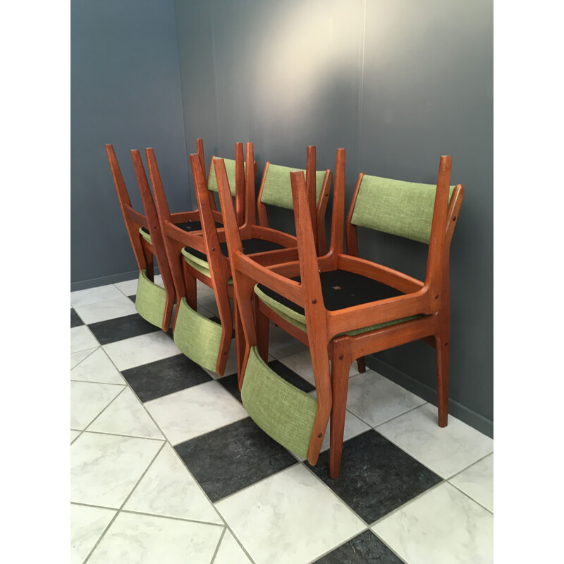 6 vintage IMHA teak chairs, 1960