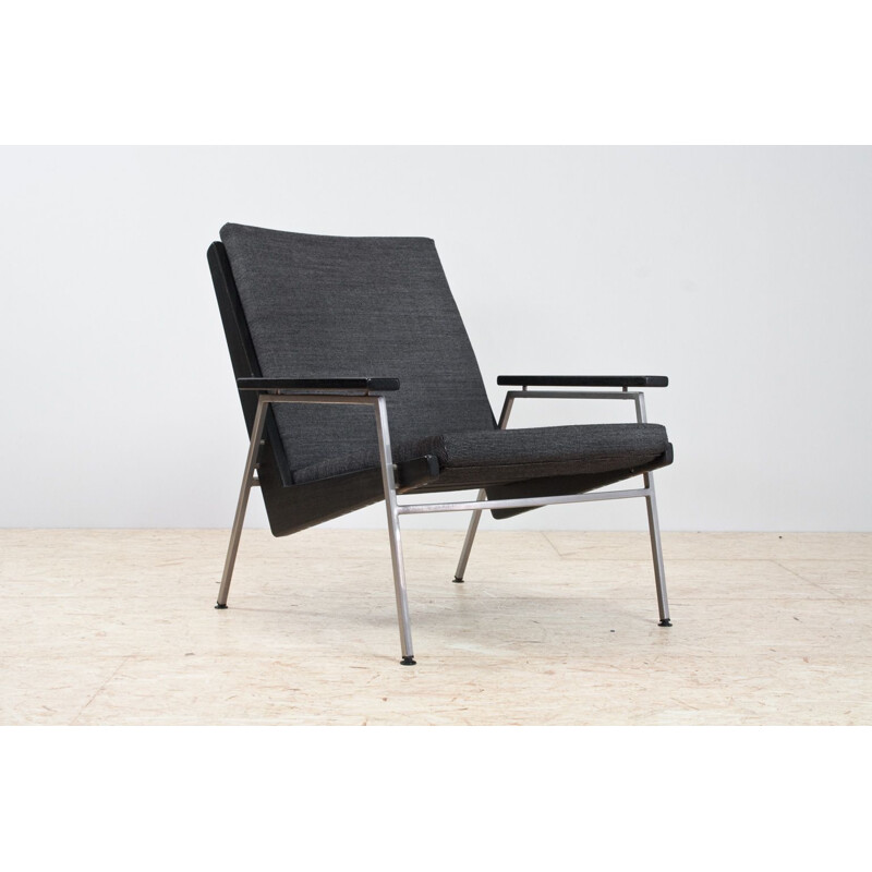 Vintage black armchair by Rob Parry Lotus, Netherlands 1950