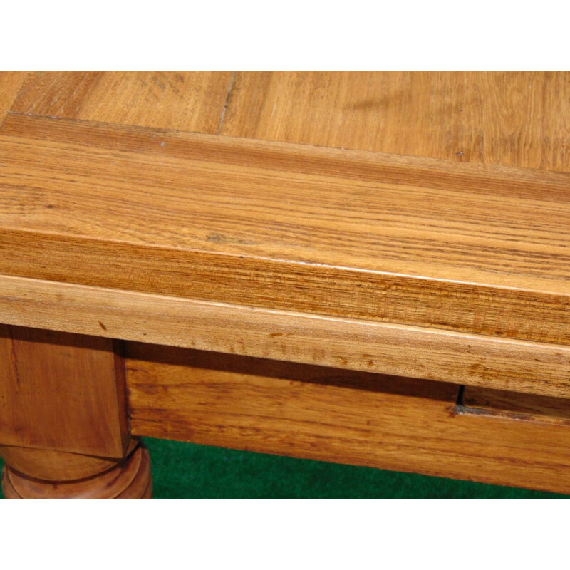 Mesa extensível de madeira maciça vintage dos anos 30