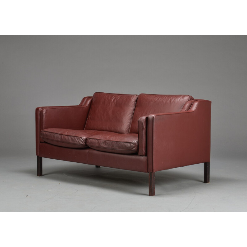 Leather Stouby sofa, Borge MOGENSEN  - 1950s
