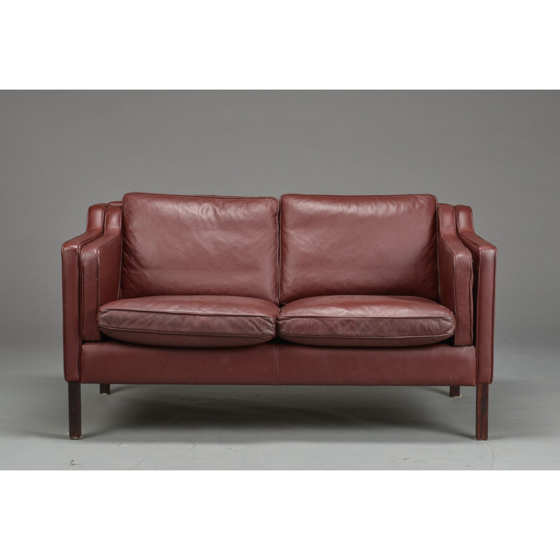 Leather Stouby sofa, Borge MOGENSEN  - 1950s