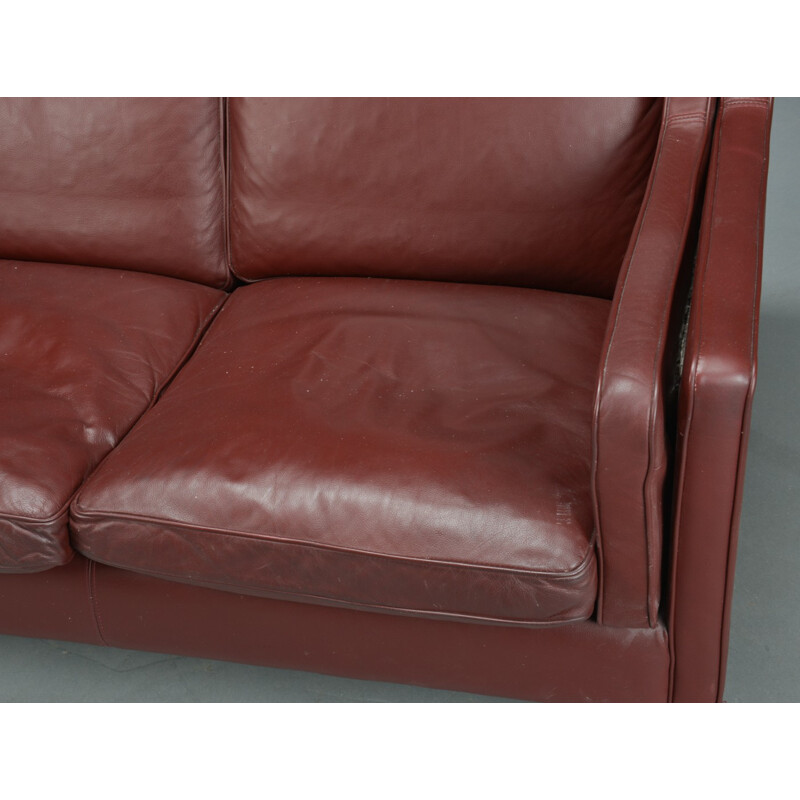 Leather Stouby sofa, Borge MOGENSEN  - 1950s