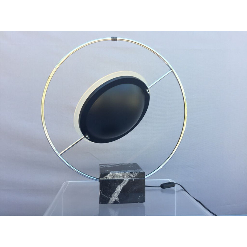 Vintage 'Saturn' lamp by Maison Lucien Gau 1980