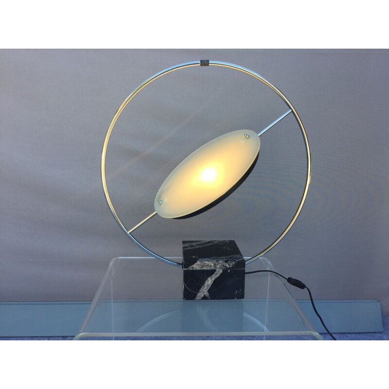 Lampe vintage 'Saturne' de la Maison Lucien Gau 1980