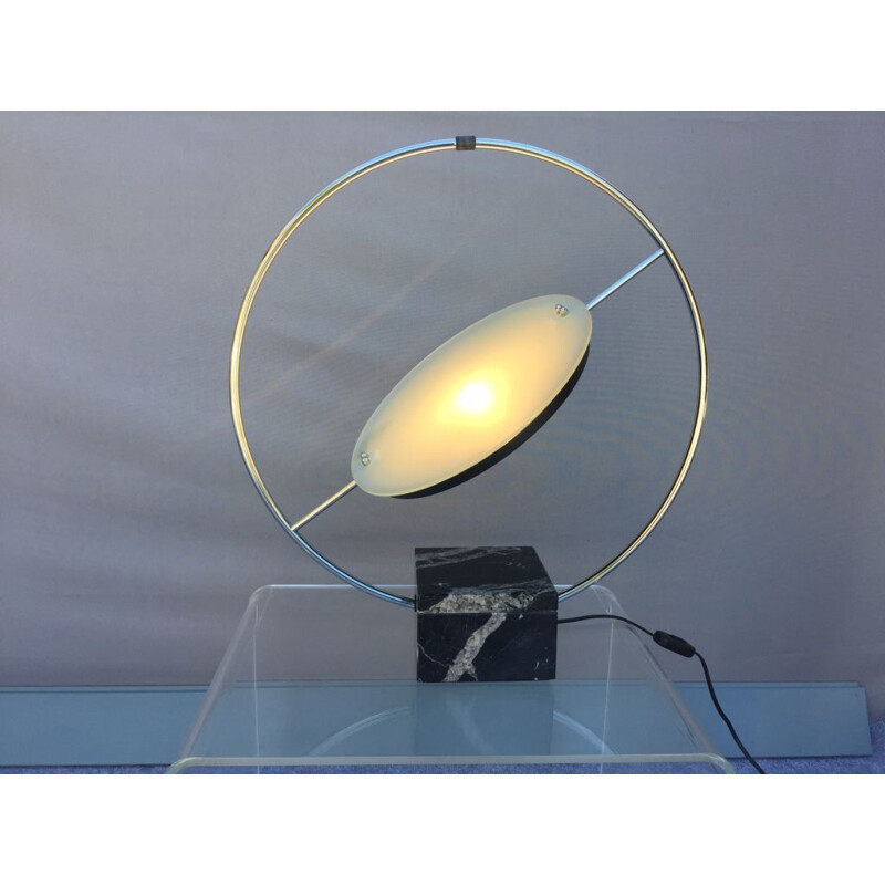 Vintage 'Saturn' lamp by Maison Lucien Gau 1980