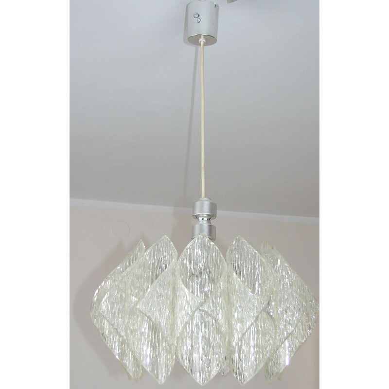 Vintage acrylic pendant lamp, 1970