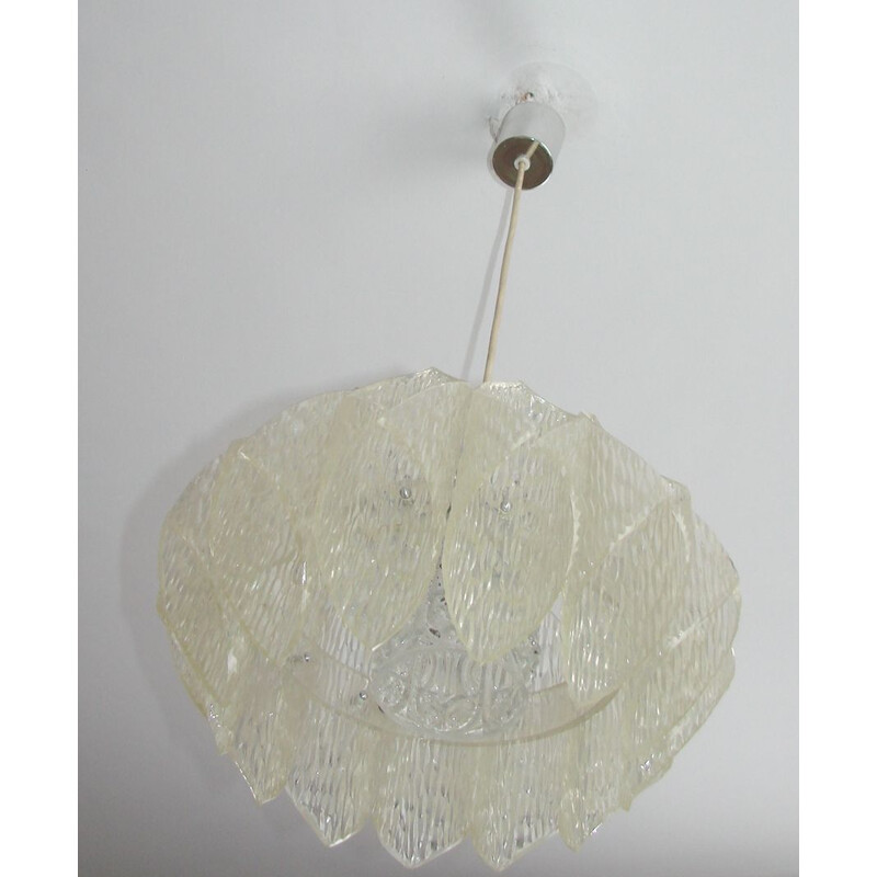 Vintage acrylic pendant lamp, 1970